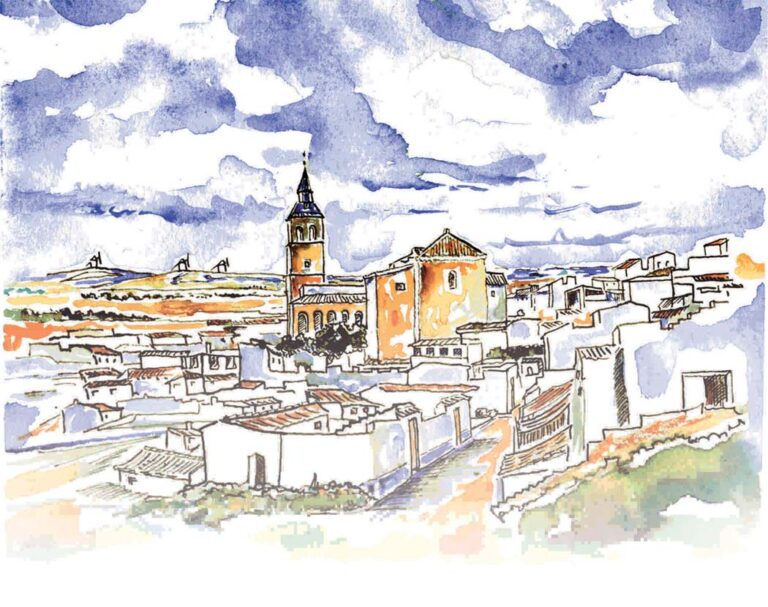 Watercolor of Toledo Spain